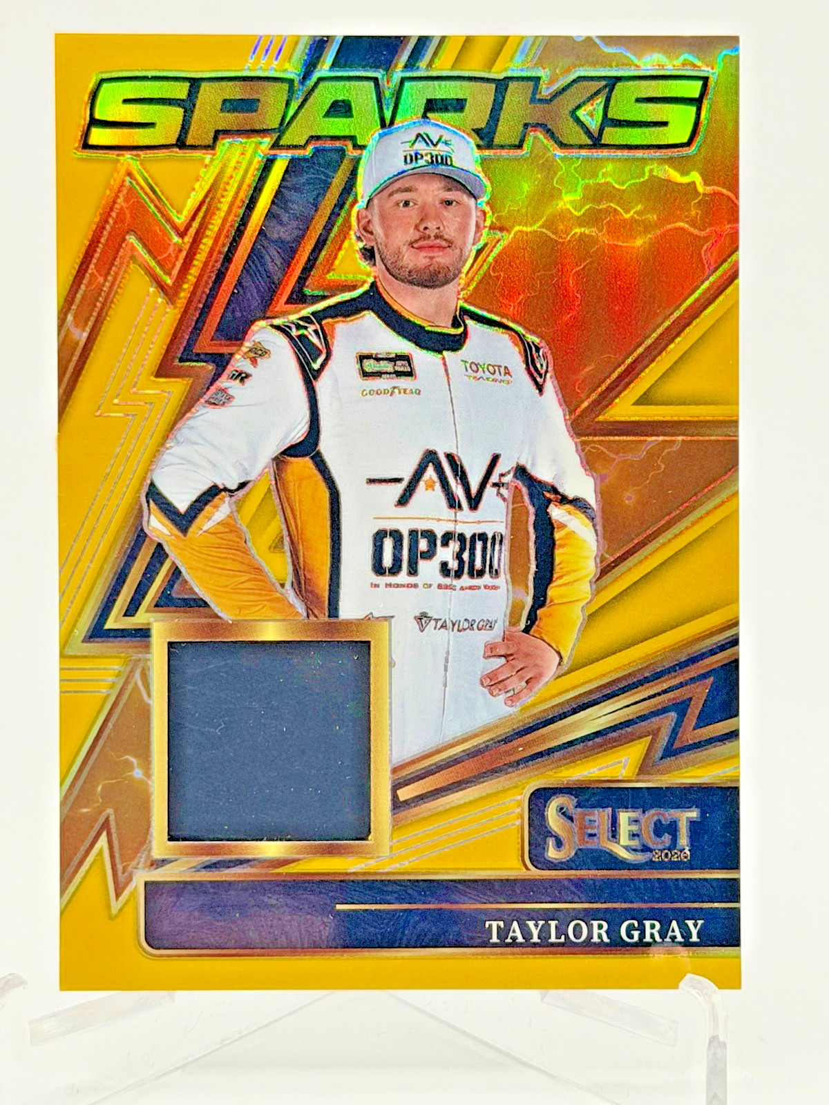 2026 Panini Select Racing Taylor Gray Gold Prizm Refractor Relic /10 Nascar