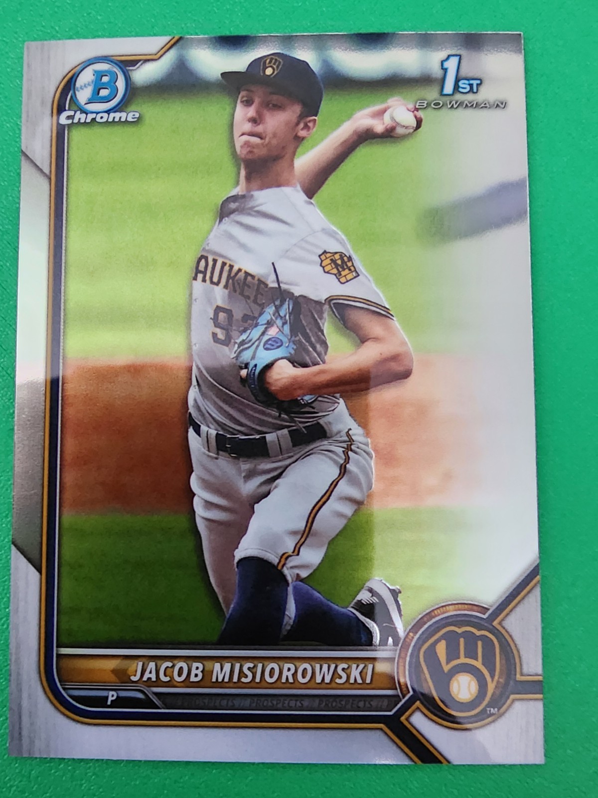 2022 Bowman chrome 1st rookie #BD-132 – Jacob Misiorowski Milwaukee Brewers rc