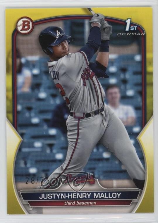 2023 Bowman Prospects Yellow 28/75 Justyn-Henry Malloy #BP-51 1k9t