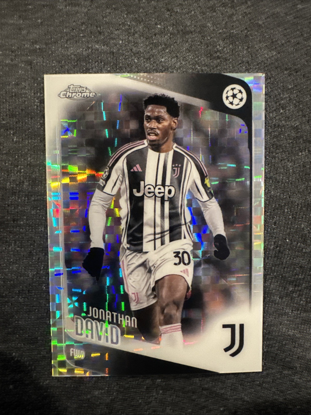 2026 Topps Chrome UEFA X-FRACTOR Jonathan David, Juventus