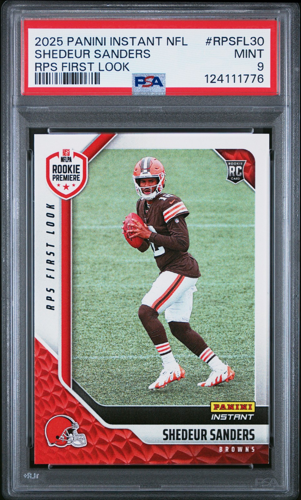2025 Panini Instant NFL RPS First Look #RPSFL-30 Shedeur Sanders PSA 9