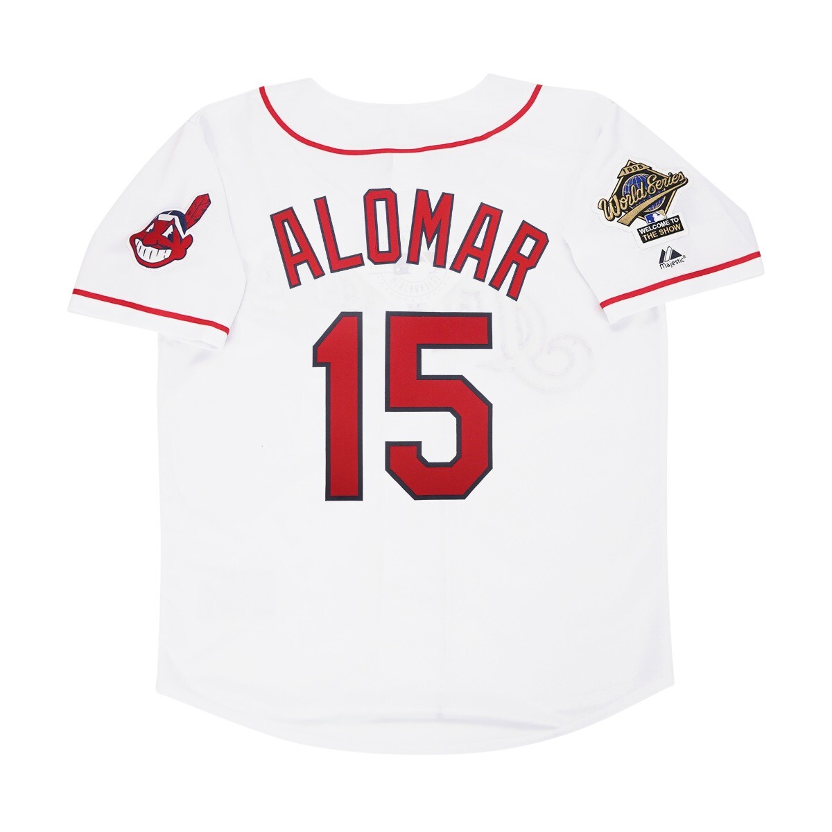 Sandy Alomar 1995 Cleveland Indians Home White World Series Men’s Jersey