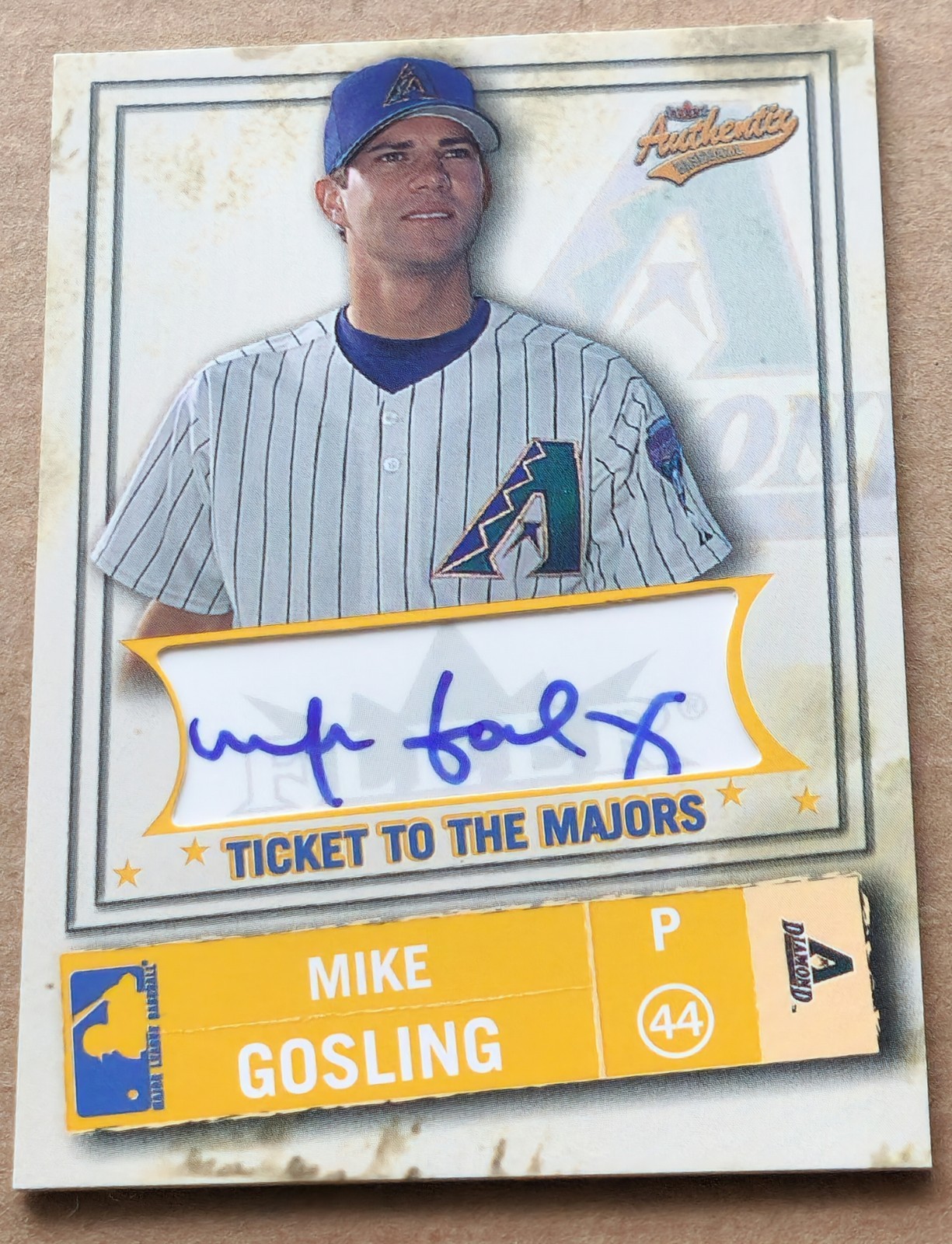 2005 Fleer Authentix #121 Ticket To The Majors Mike Gosling Auto 66/75