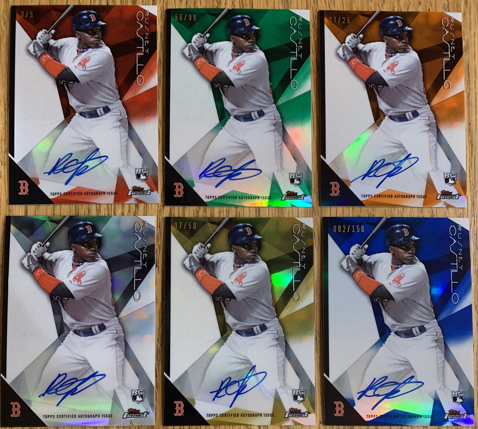 Rusney CASTILLO 2015 Finest Refractor RC AUTO #FA-RCA Lot(6) /5 /25 /50 /99 /150