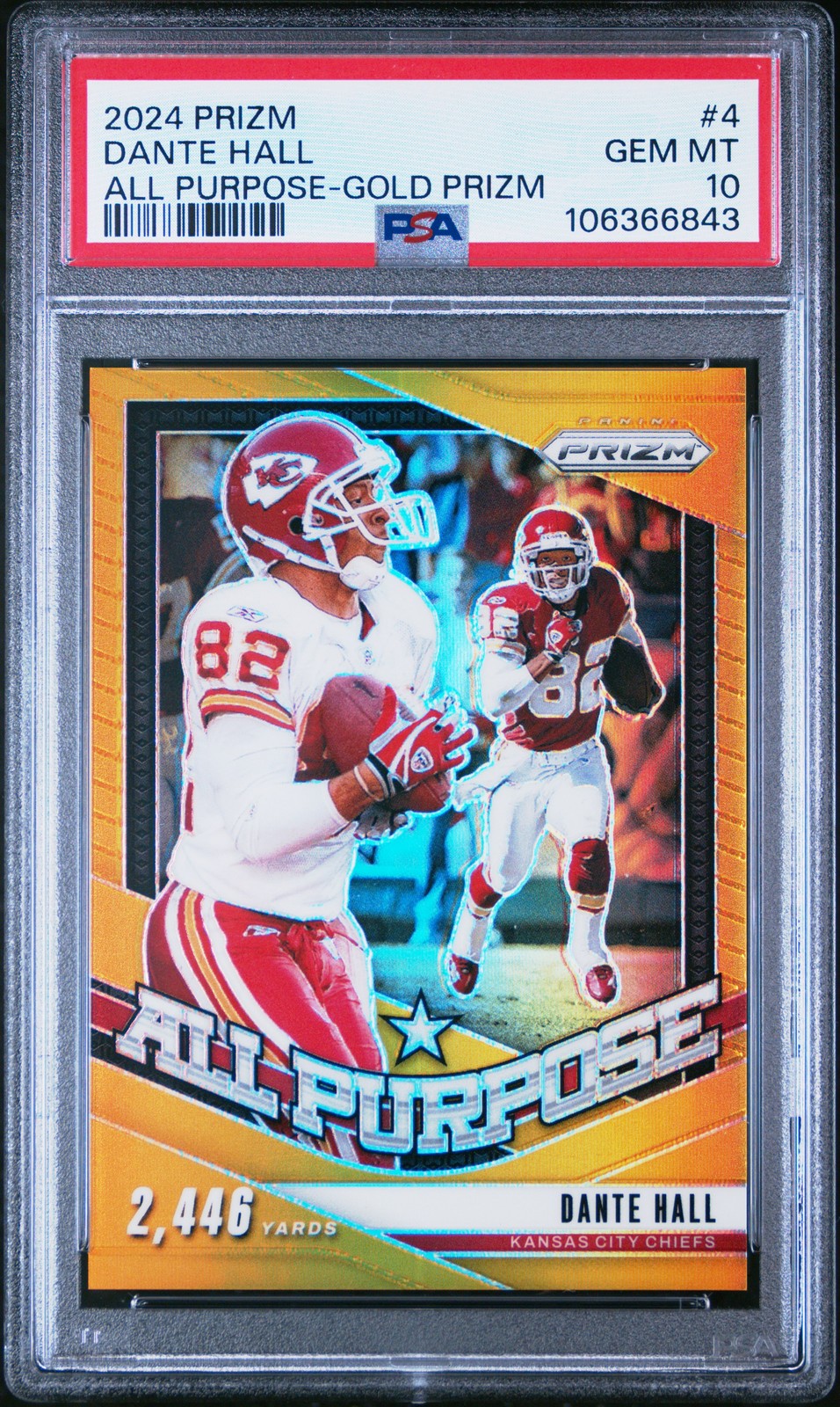 2024 Panini Prizm All Purpose Dante Hall #4 Gold PSA 10 /10 POP 1