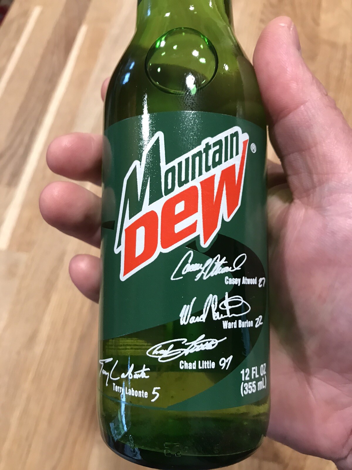 2 Bottle Set Mountain Dew Racing Team Dew Crew Full 12oz NASCAR Bottles