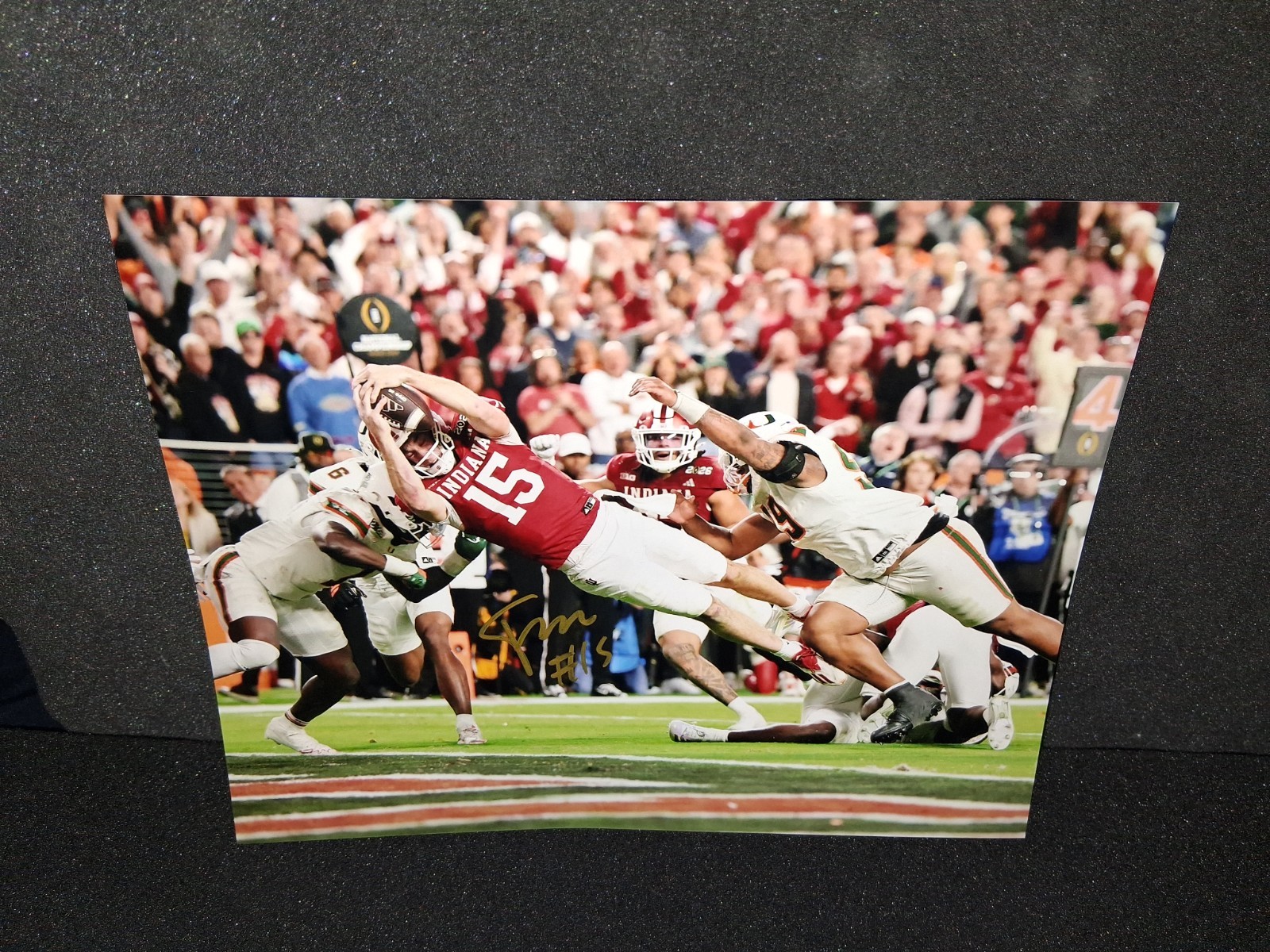 FERNANDO MENDOZA INDIANA 2025 NATIONAL CHAMPS HEISMAN SIGNED 8X10 PHOTO COA