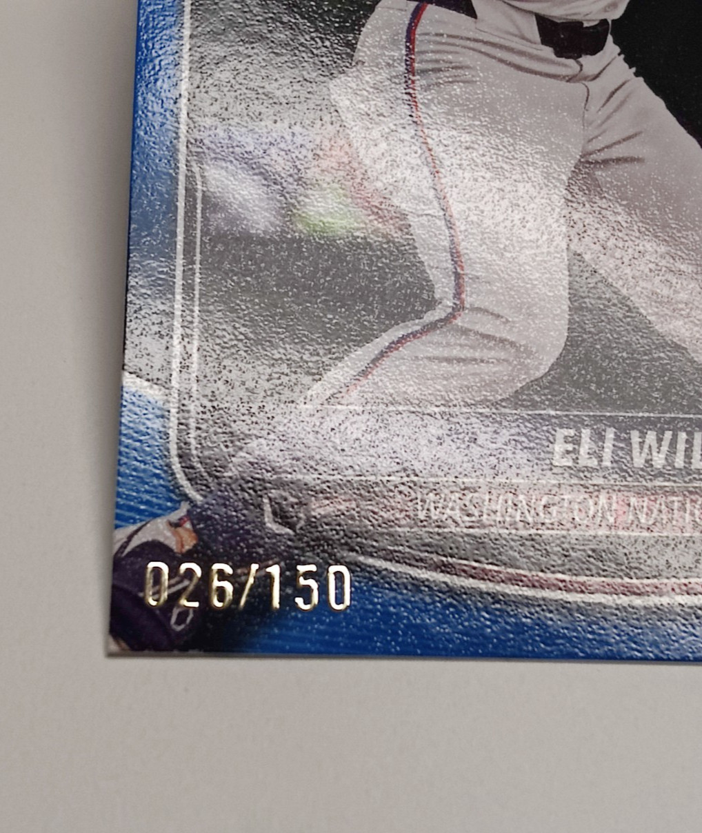2025 BOWMAN DRAFT ELI WILLITS BD-1 BLUE BORDER 026/150 RC WASHINGTON NATIONALS