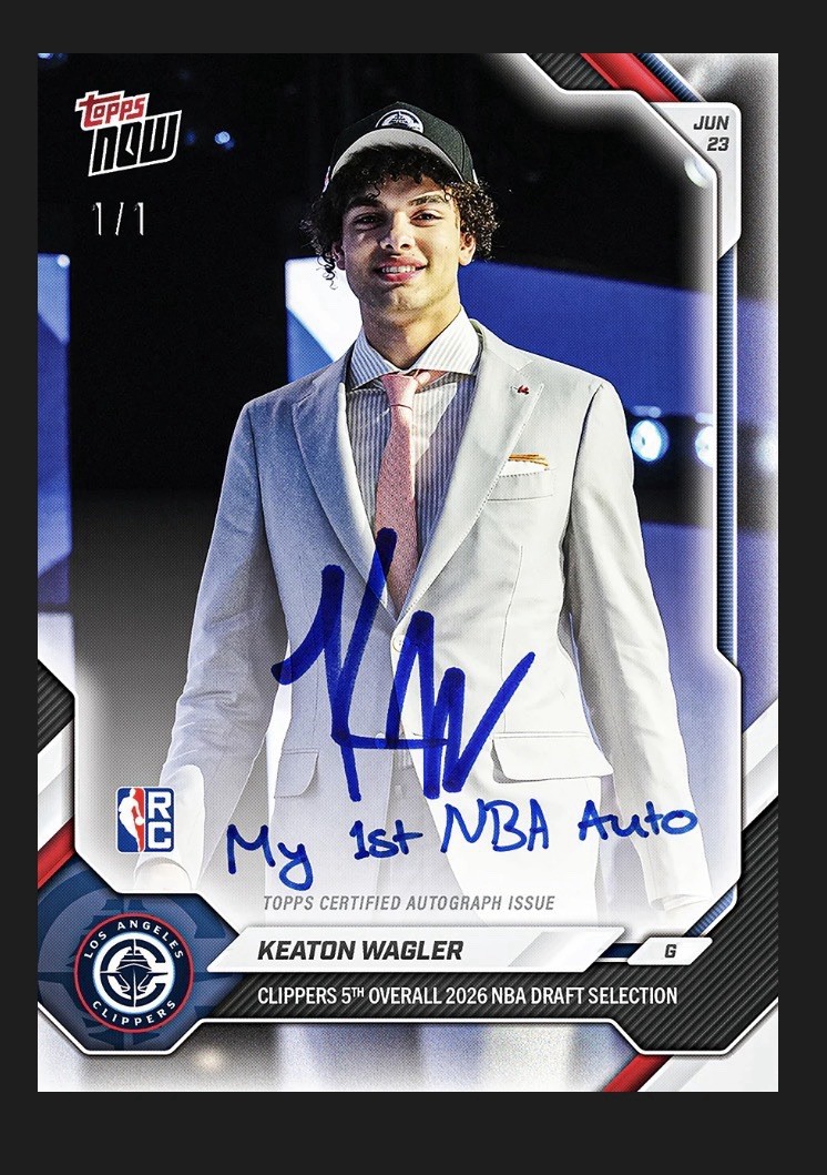 Keaton Wagler-#5 Pick 2025-26 NBA Topps NOW-Card KWAG Chance At 1/1 Auto Presale