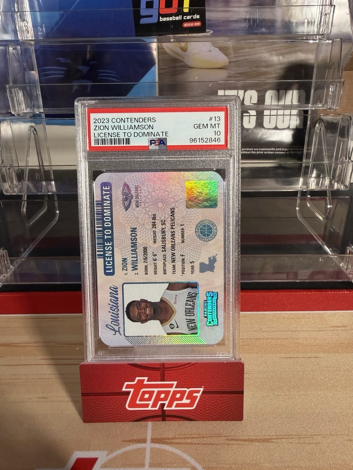 Panini Contenders 2023-24 License to Dominate Zion Williamson PSA 10 Case Hit