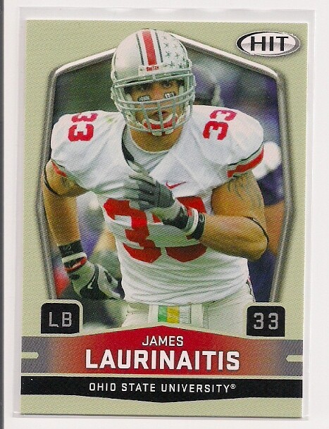 2009 JAMES LAURINAITIS HIT #33 ROOKIE OHIO STATE BUCKEYES