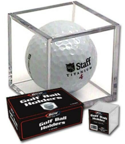 Box / 6 BCW Golf Ball Squares square holders cubes golfball stackable protectors