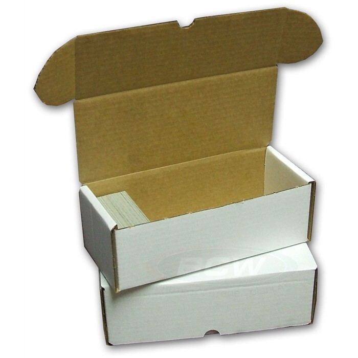 BCW 500 Count Corrugated Cardboard Box Baseball Trading Card Coin Slabs Storage