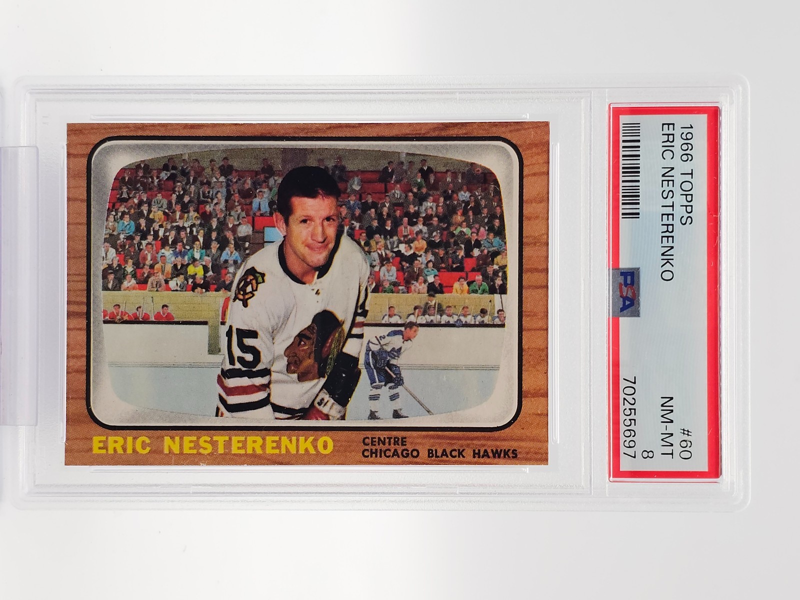 ERIC NESTERENKO 1966-67 TOPPS HOCKEY #60 PSA 8 Q7113