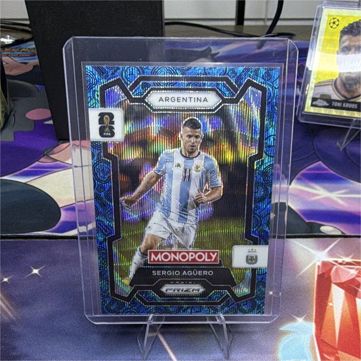Panini Monopoly Prizm FIFA World Cup Sergio Agüero Argentina 2022 No. 6 Prizm