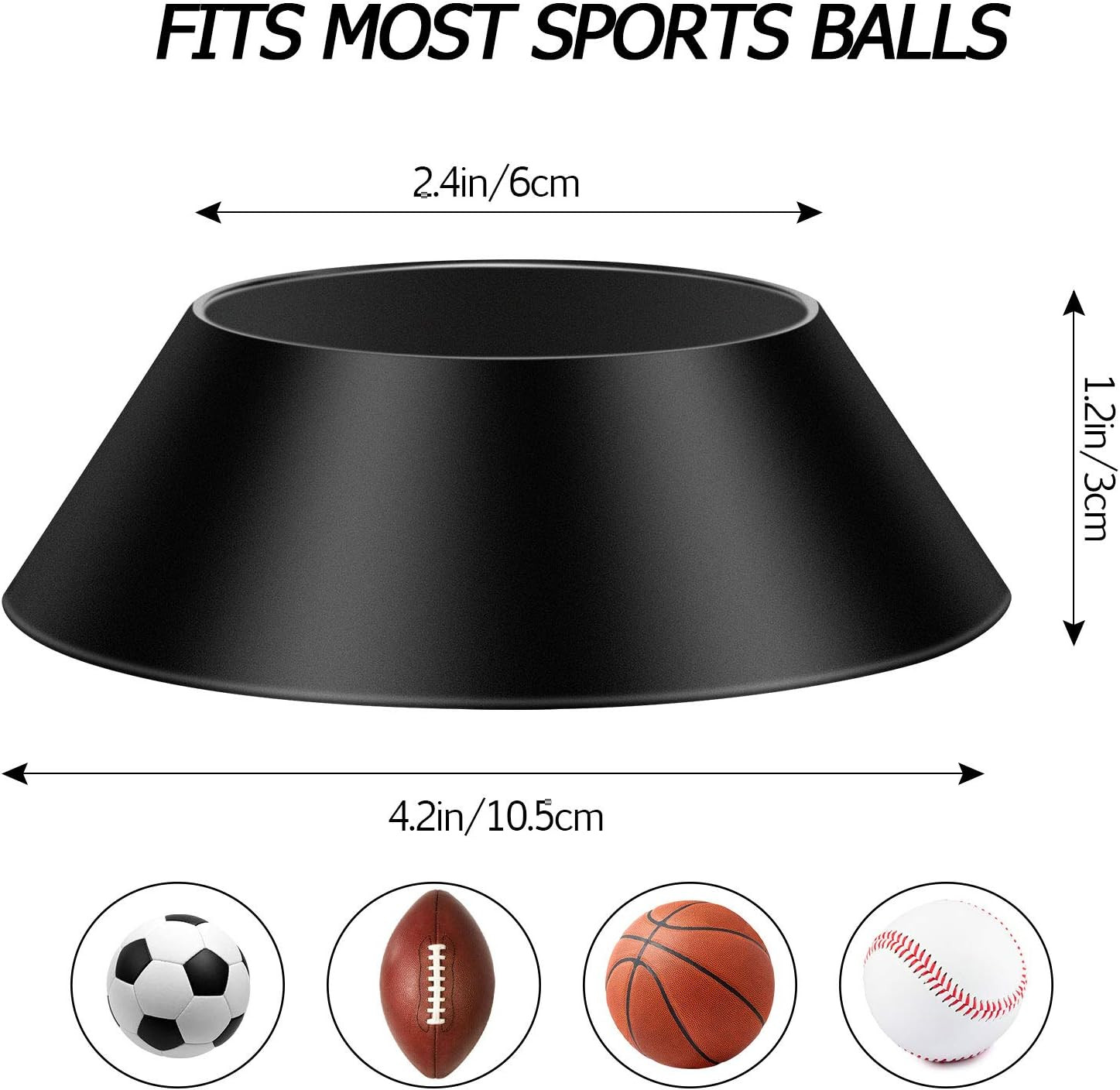 6 Pcs Memorabilia Ball Display Stand Pedestal Ball Stand Holder for Soccer Baske