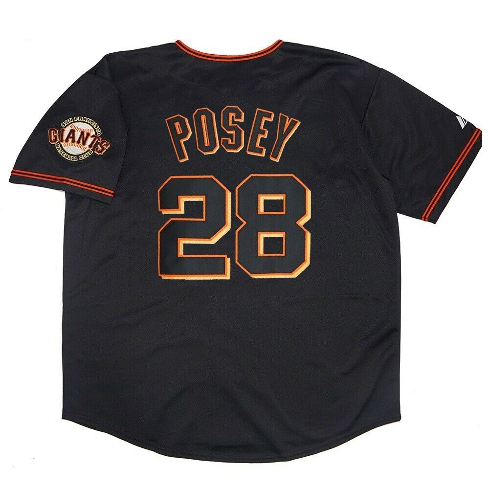 Buster Posey San Francisco Giants Men’s Alternate Black Jersey w/ Team Patch