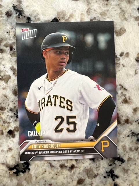 2023 TOPPS NOW MLB CALL-UP CARD PITTSBURGH PIRATES ENDY RODRIGUEZ #590 1st HIT