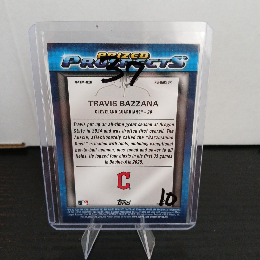 2025 Bowman Draft – Prized Prospects Travis Bazzana #PP-13 Refractor /250 (RC)