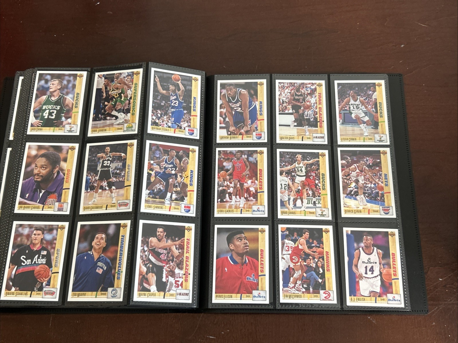 1991-92 Upper Deck Inaugural NBA Basketball Complete Set #1-400 w/ Binder