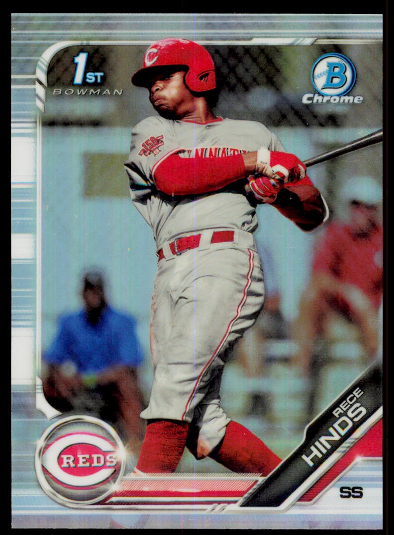 2019 Bowman Draft Rece Hinds BDC-131 Chrome Refractor Cincinnati Reds