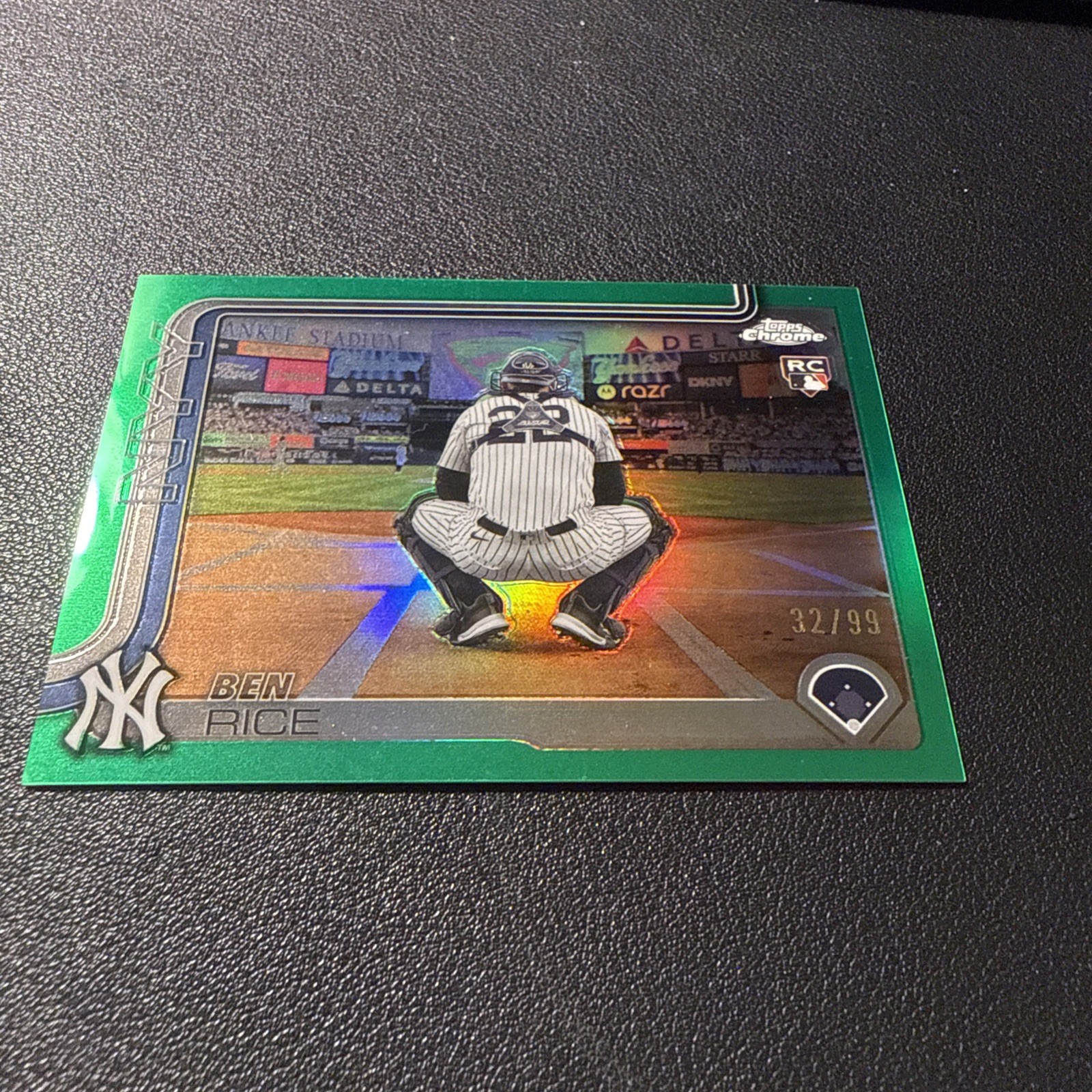 *Iconic* Ben Rice GREEN /99 Image Variation 2025 Topps Chrome USC138. Yankees SP