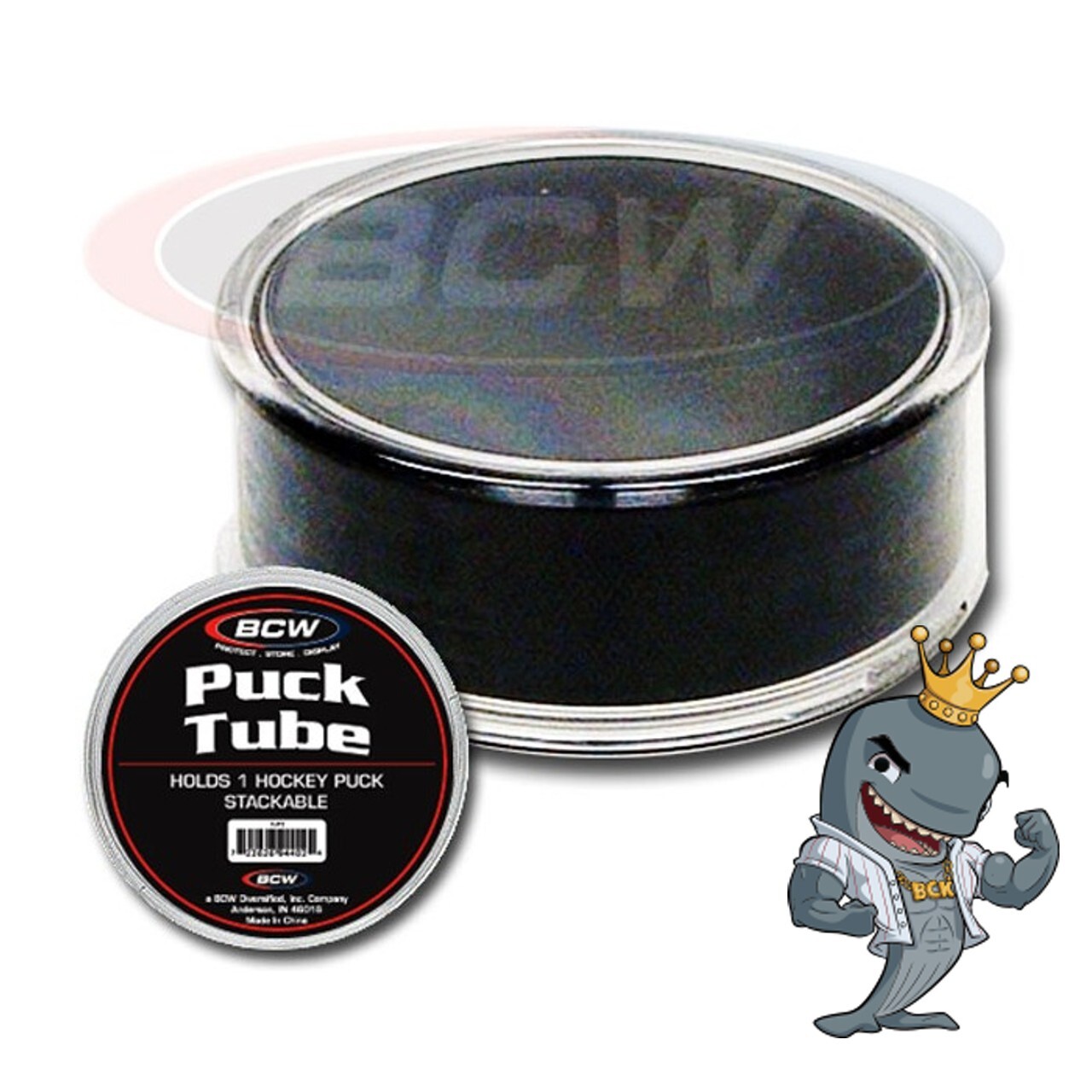 (6 Pack) BCW Hockey Puck Tube Stackable Regulation Size Lot of 6 FREE SHIP