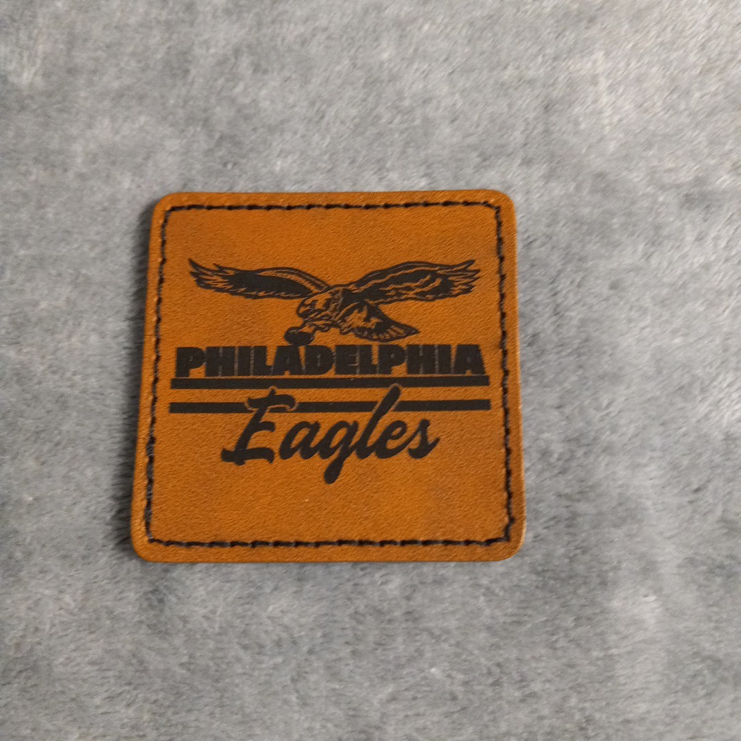 Eagles Leather Iron on Patch For Hats And Accessories
