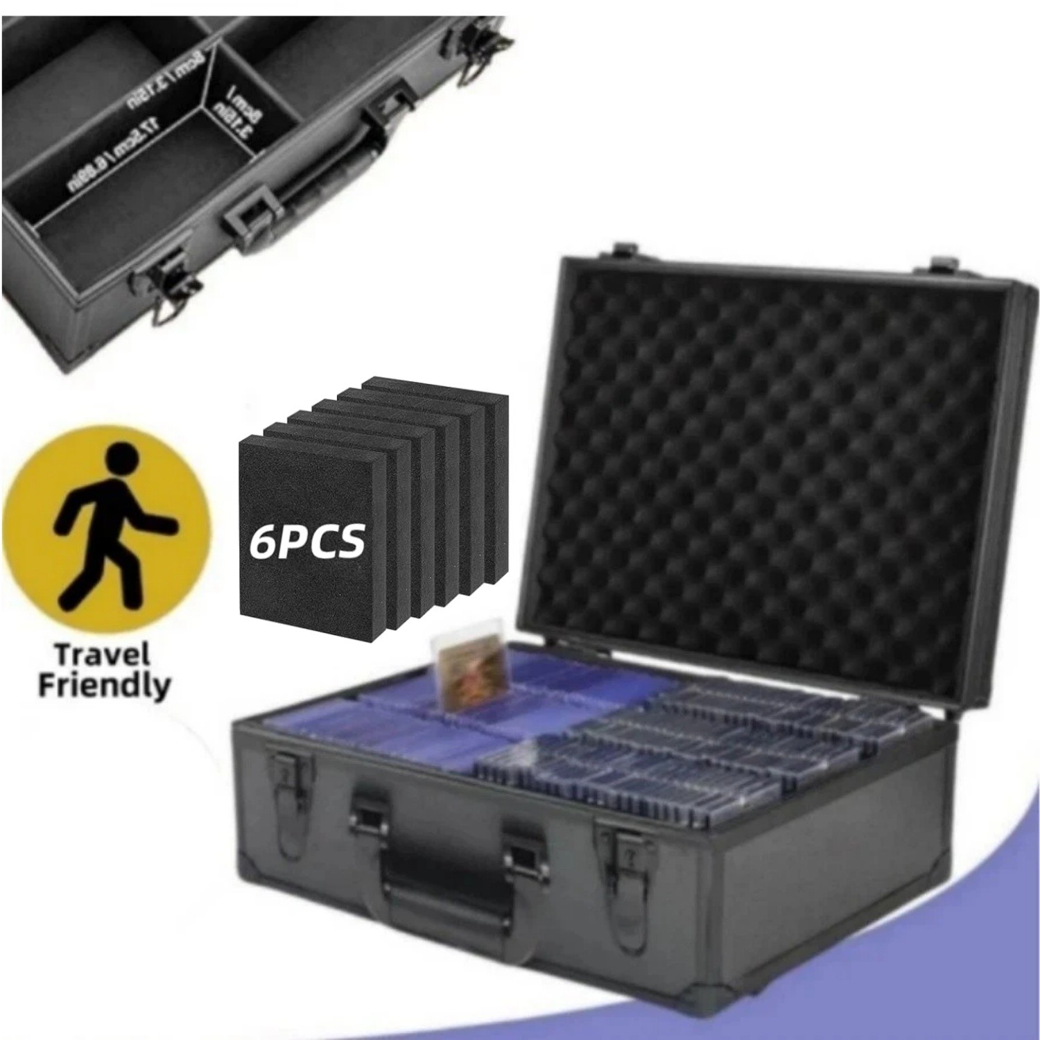 600+ Hard Case For Toploader 3”x4” 35pt Sports Card Storage Box Holds w/ US