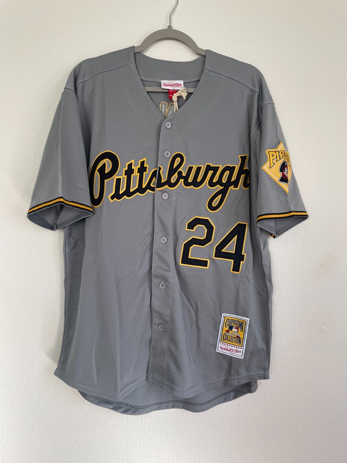 barry bonds 1992 jersey Pittsburgh pirates gray men’s size throwback all sizes