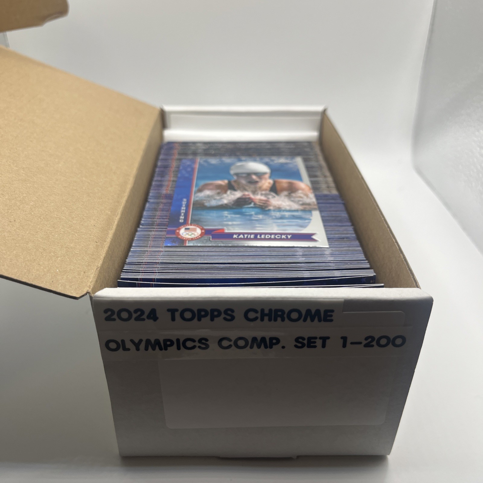 2024 Topps Chrome Olympics COMPLETE BASE SET 200 Cards Ledecky Phelps Curry QTY