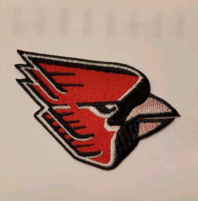 Ball State Cardinals Patch. Embroidered. Iron On Backing 3″x2″
