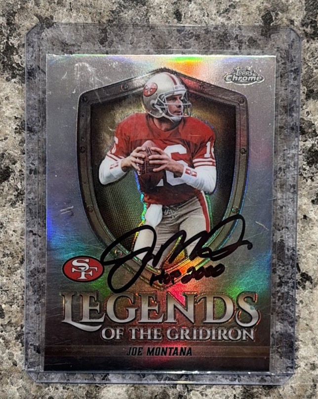 Topps Chrome Legends Joe Montana Autographed Card Signed Auto #LOG-8 Topps Auto