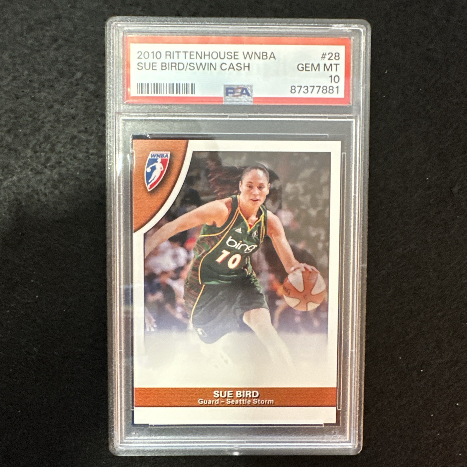 2010 Rittenhouse WNBA Sue Bird / Cash PSA 10 /675 Pop 7! TOUGH! Low Print Run