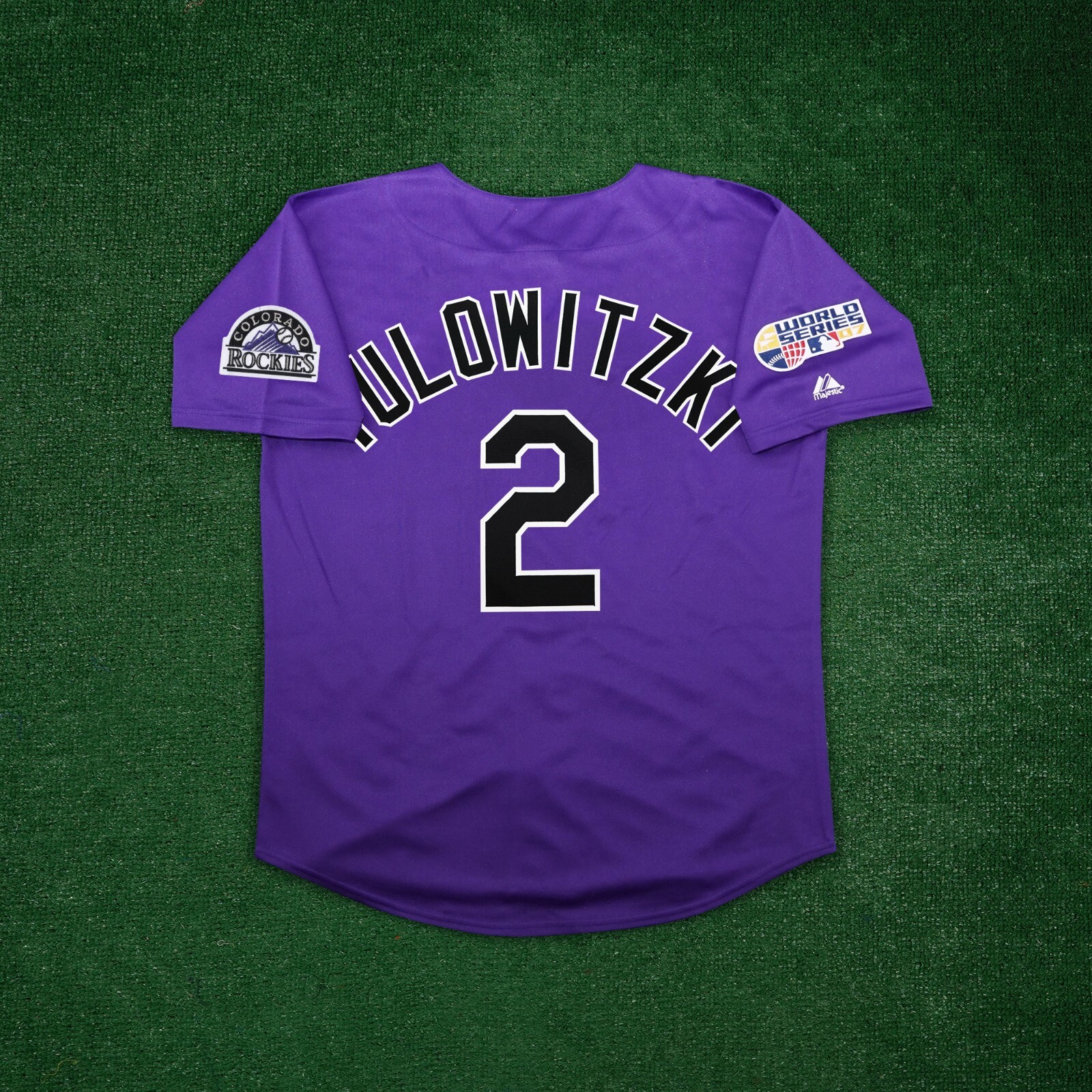 Troy Tulowitzki 2007 Colorado Rockies World Series Alternate Purple Men’s Jersey