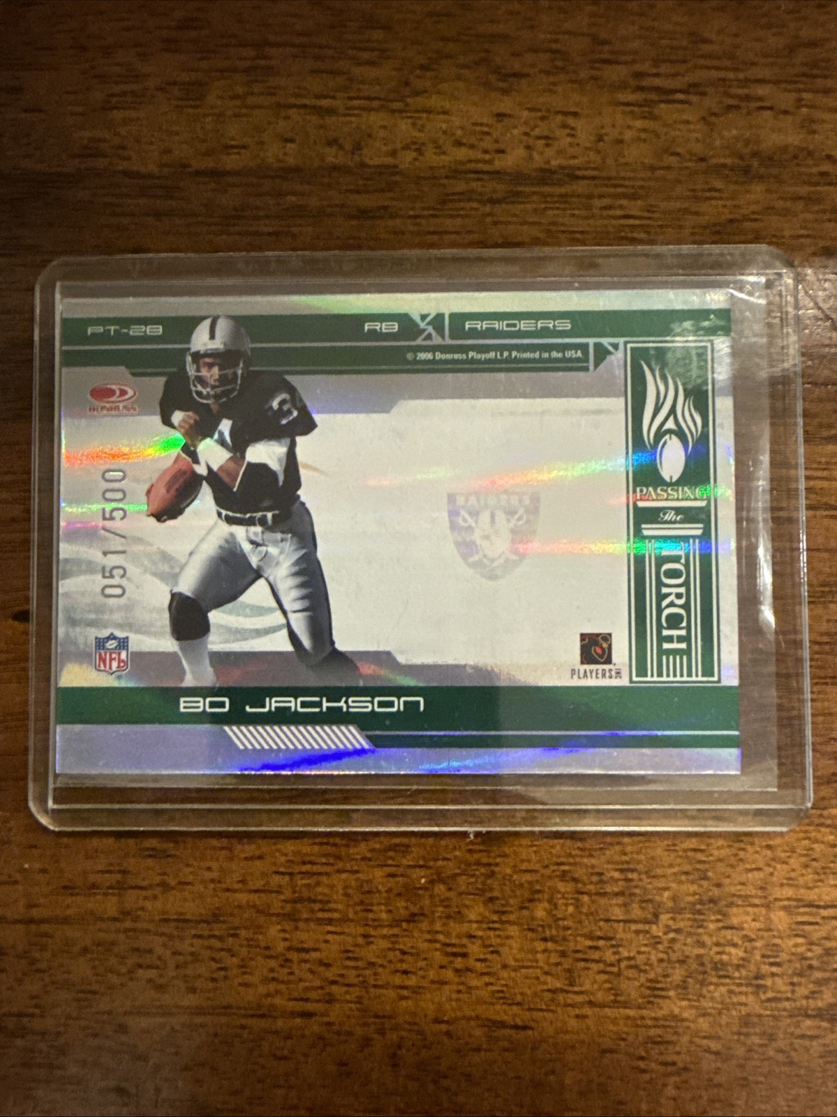 2006 Donruss Elite – Passing the Torch Bo Jackson #PT-16 Green /500