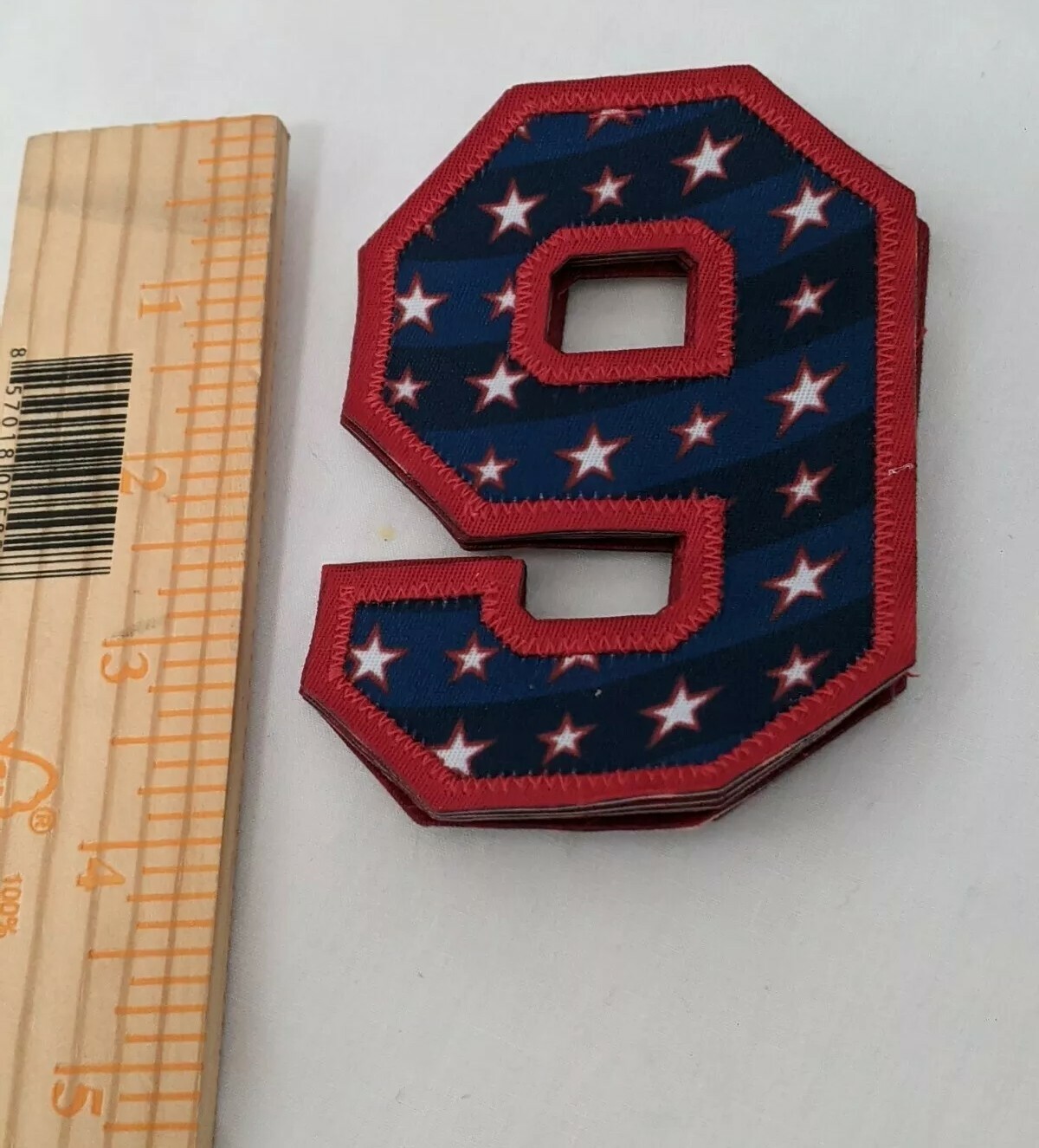 #9 4th of July MLB authentic team issue 4 X 2 3/4 inches uniform number