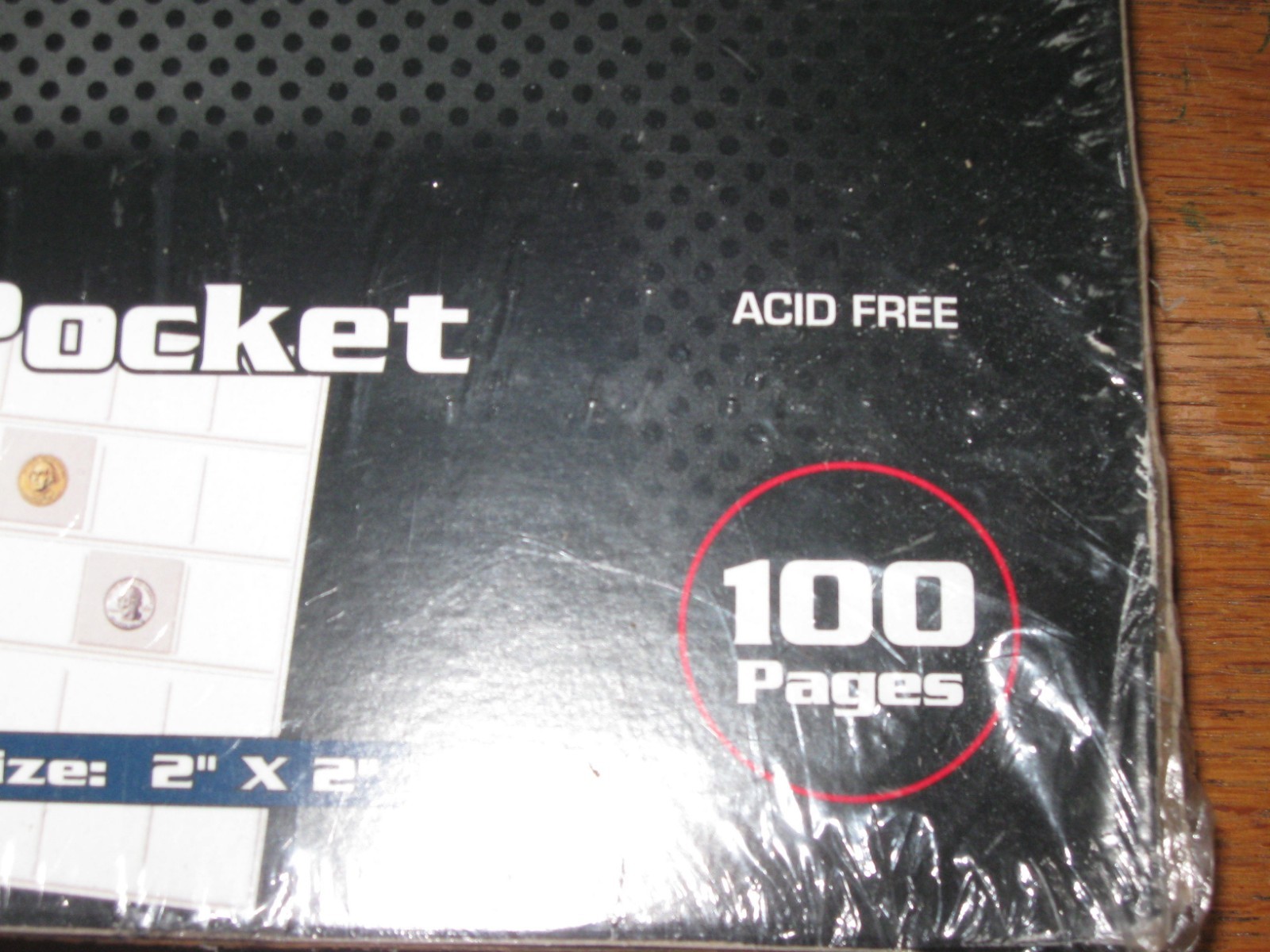BCW Pocket Protective Pages, Crystal Clear Archival Safe 100 Pages 2X2 COIN SIZE