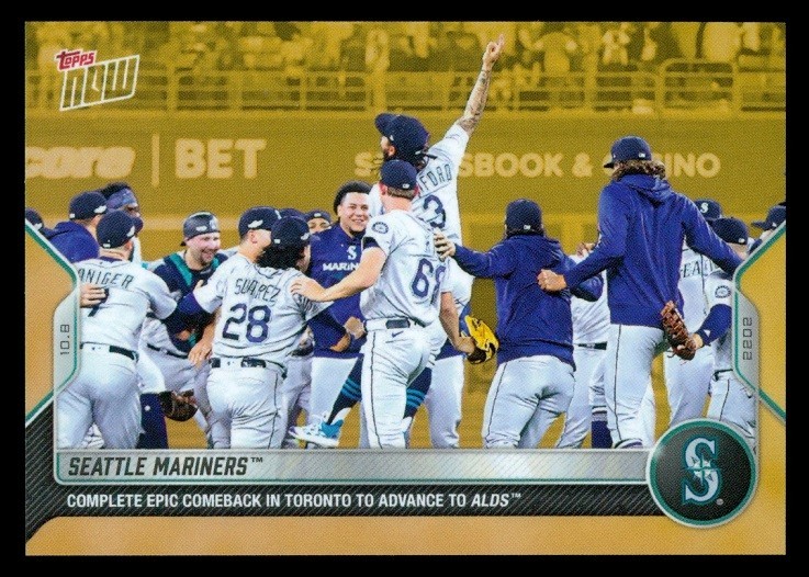 2022 TOPPS NOW POSTSEASON MARINERS 10 CARD SET JULIO CAL RALEIGH RC + BONUS