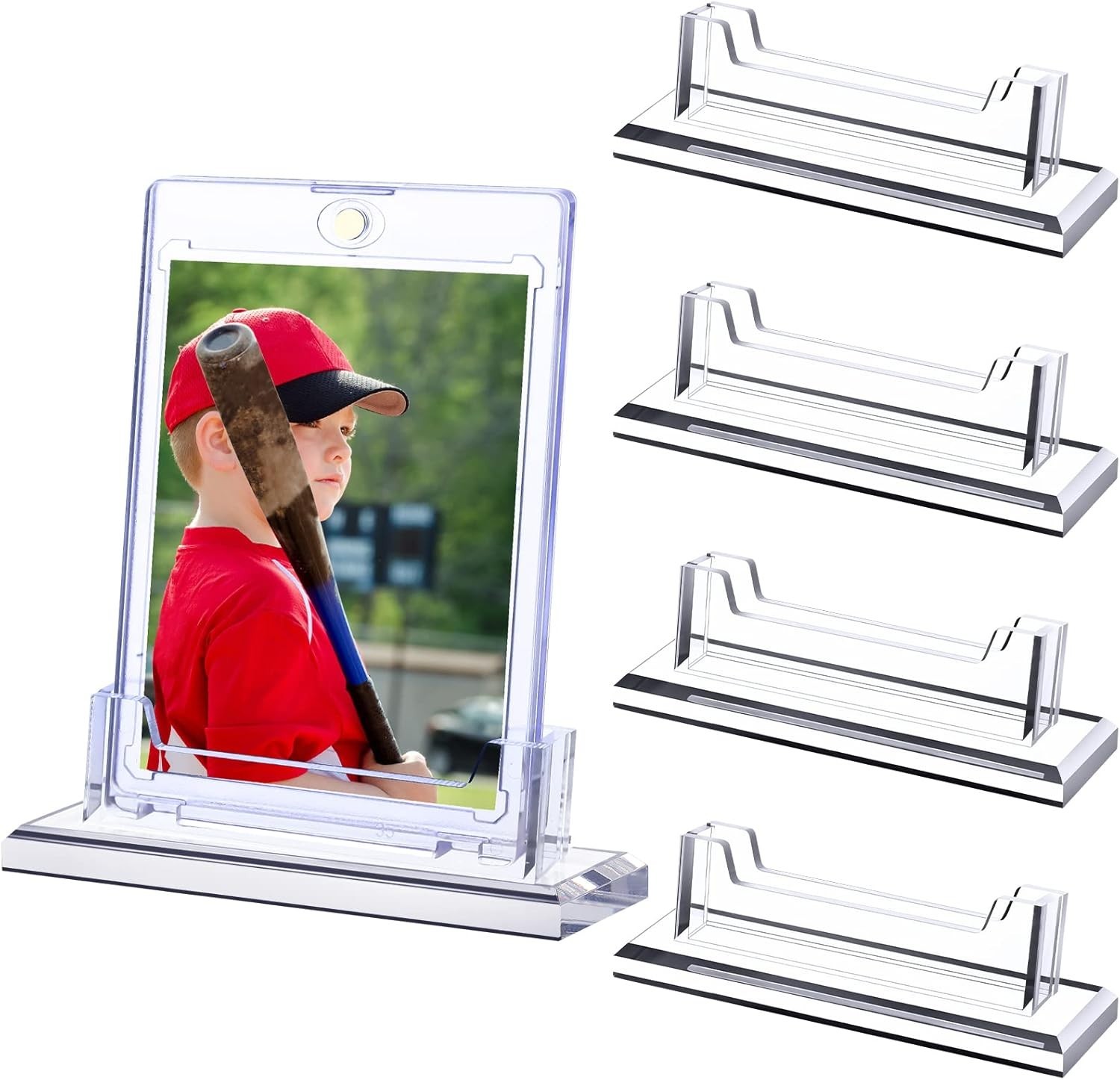 4 Pack Magnetic Card Holder Base TradingCard display Stand Protector Sleeves …