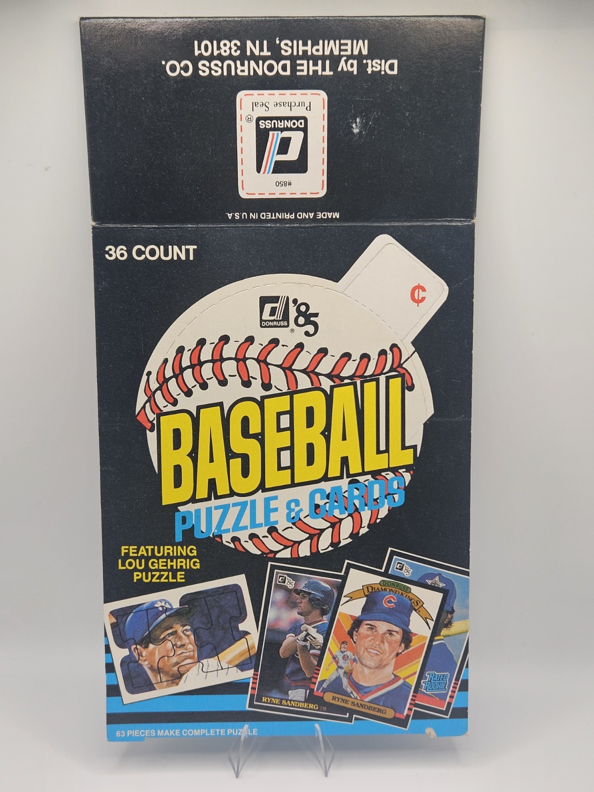 1985 Donruss Box Bottom Uncut Dwight Gooden #PC1 Rookie RC Sandberg Gehrig -SL