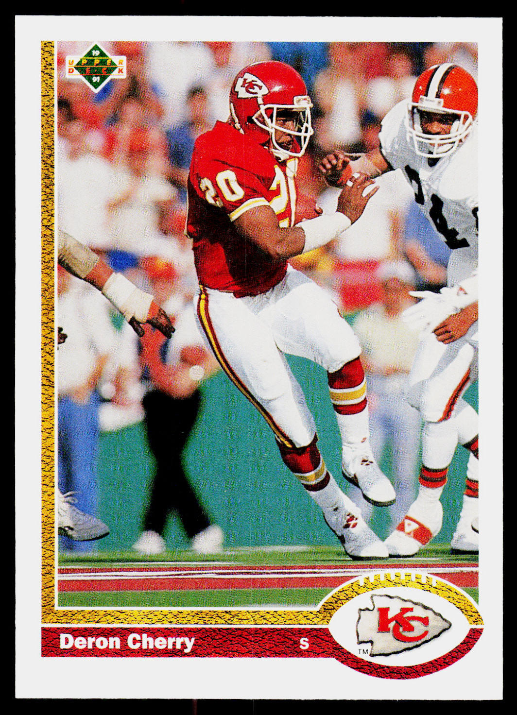 Deron Cherry, 1991 Upper Deck, #374, Kansas City Chiefs,