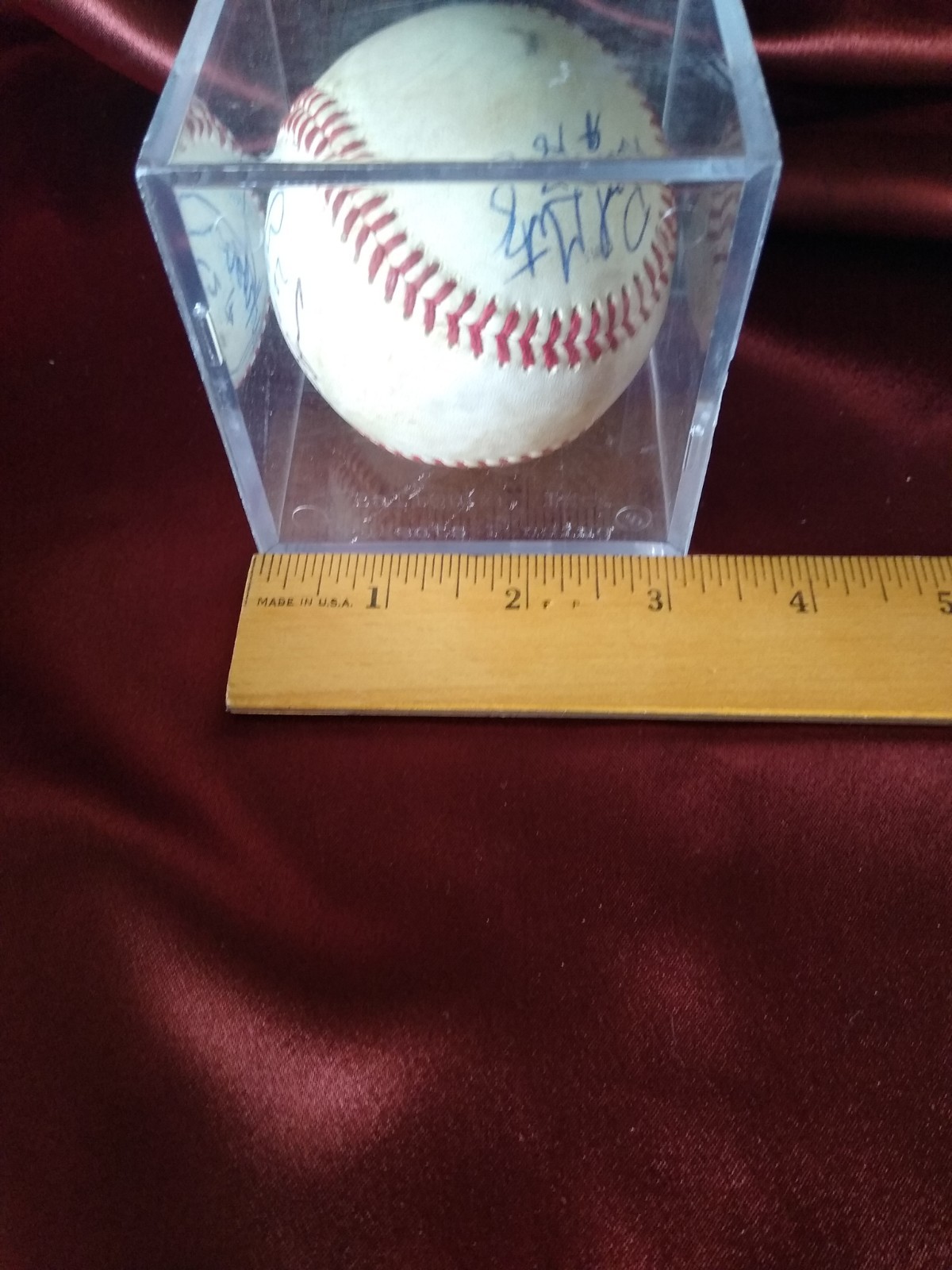 Early 2000s Kane County Cougars Autographed Game Used Baseball Unknown Players