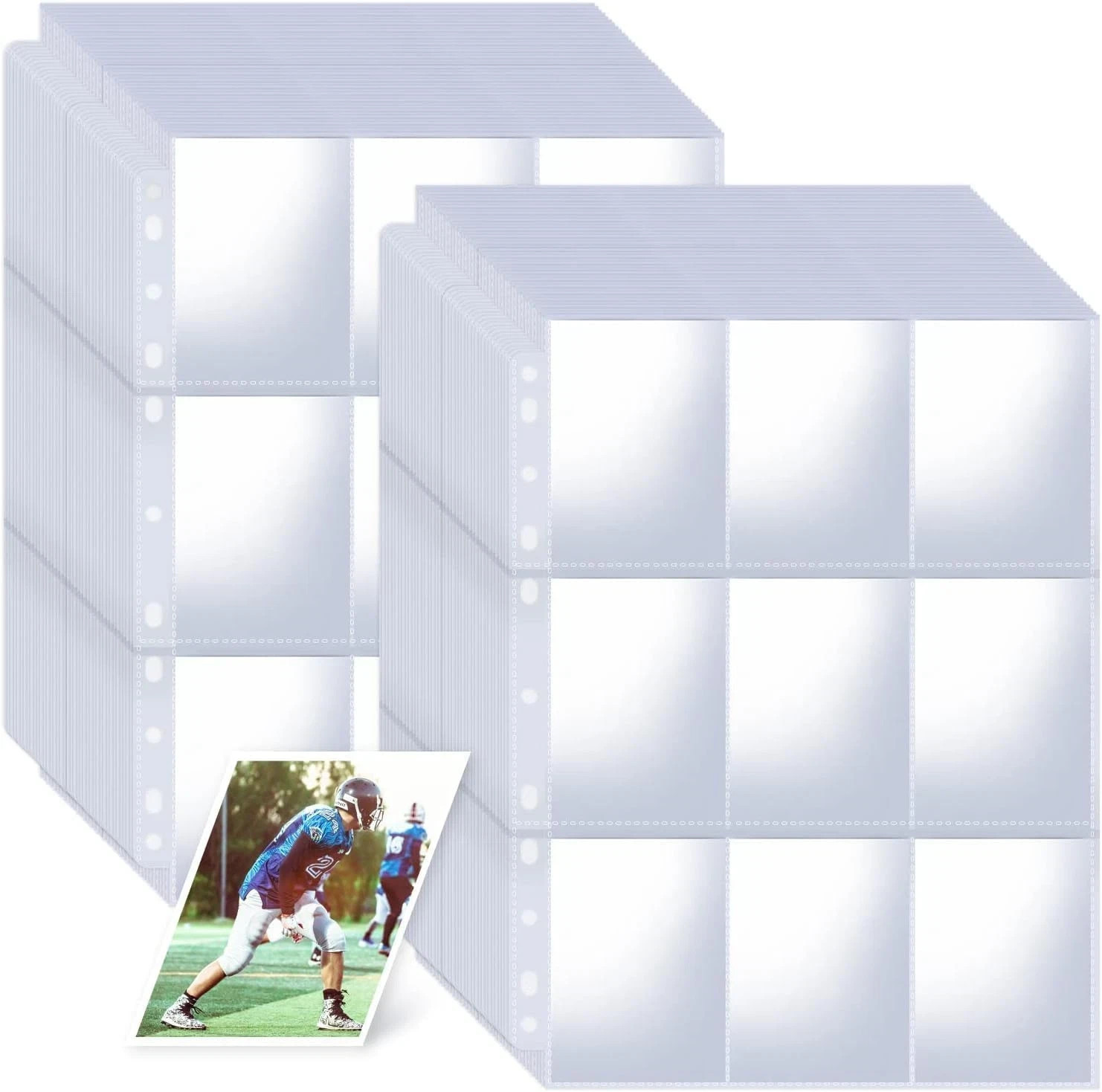 1800 Pockets Card Sleeves Binder Sheets, Double-Sided Trading Card Pages