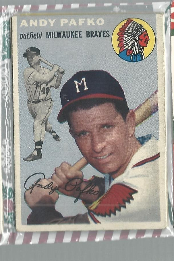 1954 TOPPS Christmas RACK PACK W HOFER D SNIDER / POS: HANK AARON ROOKIE/MAYS/