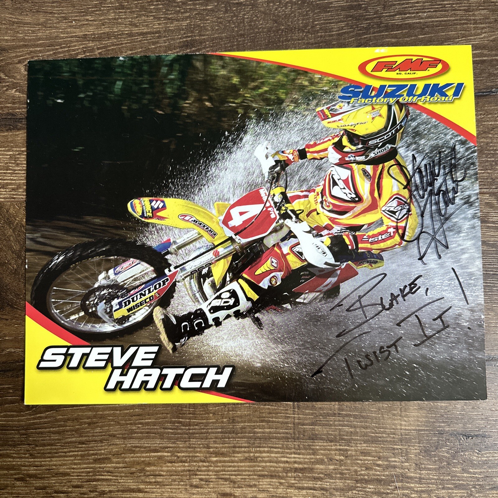 RODNEY SMITH MIKE KIEDROWSKI STEVE HATCH Signed Autogragh photo Motocross Racing