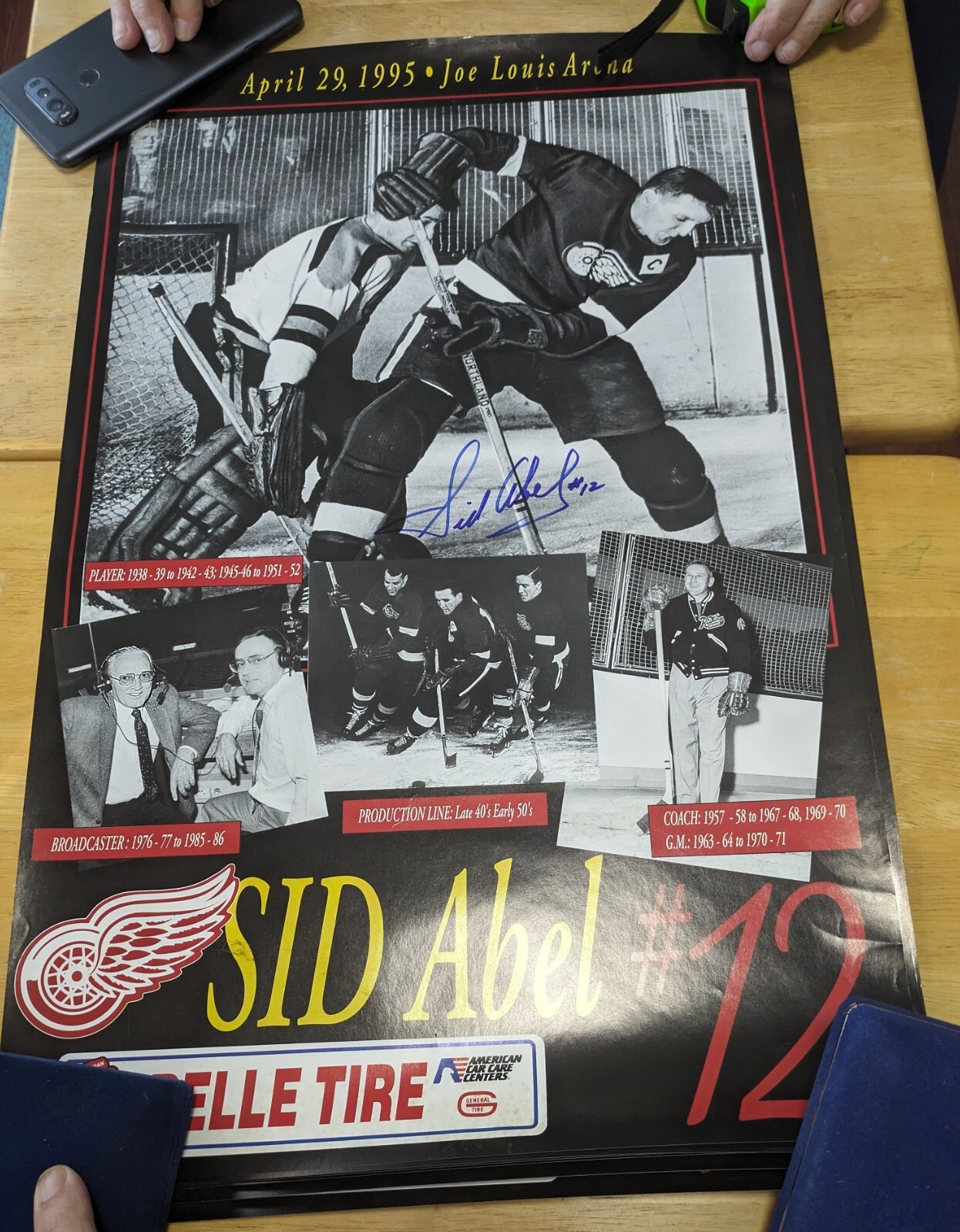 SID ABEL SIGNED POSTER 100% MONEY BACK GUARANTEE ON SIGNATURE APPROX 22X14 POSTE