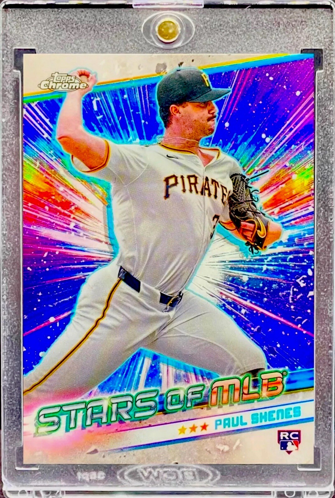 Paul Skenes RARE ROOKIE REFRACTOR TOPPS CHROME INVESTMENT CARD SSP PIRATES MINT