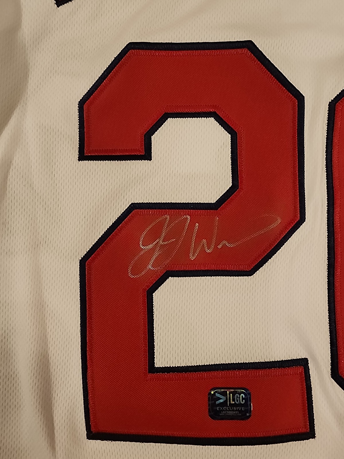 JJ Wetherholt Autographed White St Louis Cardinals Jersey PROVA Witnessed COA