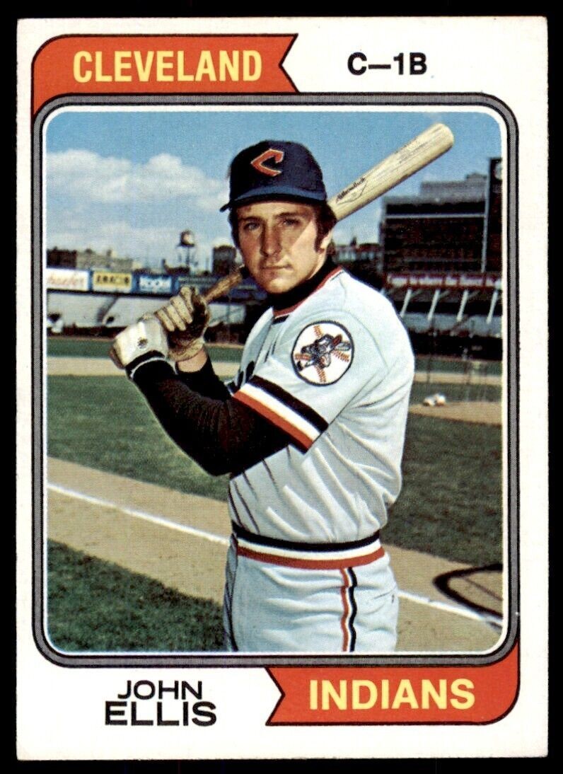 1974 TOPPS JOHN ELLIS . CLEVELAND INDIANS #128